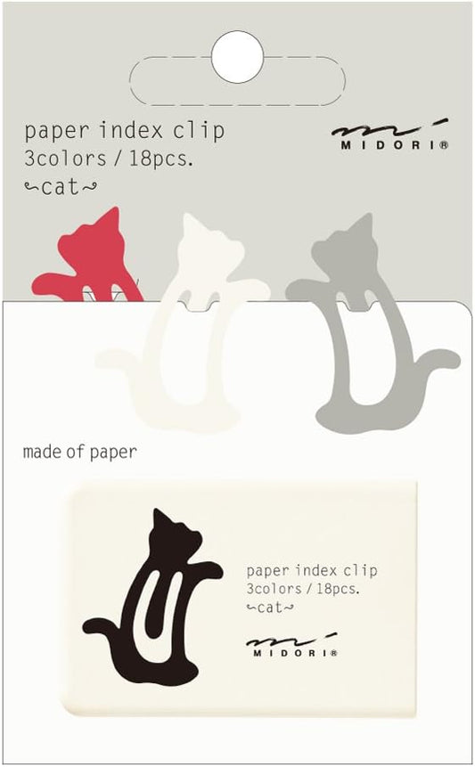 Midori Index Clip, Cat, 3 Color Assorted (43235006)