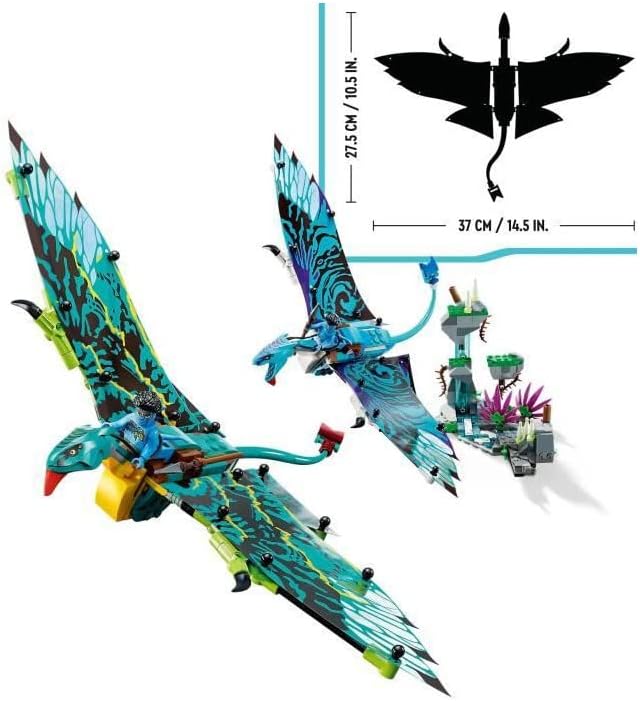 LEGO Avatar Jake and Neatili's Banshee First Flight 75572 Toy Blocks, Present, Fantasy Movie, Boys, Girls, Ages 9 and Up