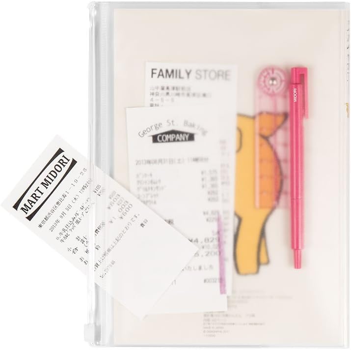 Midori 12390006 Household Account Book, A5 Months, Easy, Apple Pattern