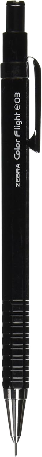 ZEBRA Color Flight, 0.3mm Lead Mechanical Pencil, White Body (MAS53-W)