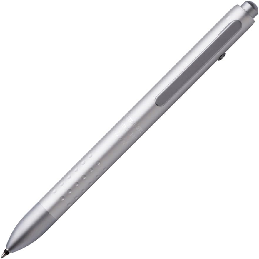 Staedtler Multi-Function Avant Grade Light Cool Silver – Red Ink Ballpoint Pen + 0.5mm Mechanical Pencil (927AGL-S)