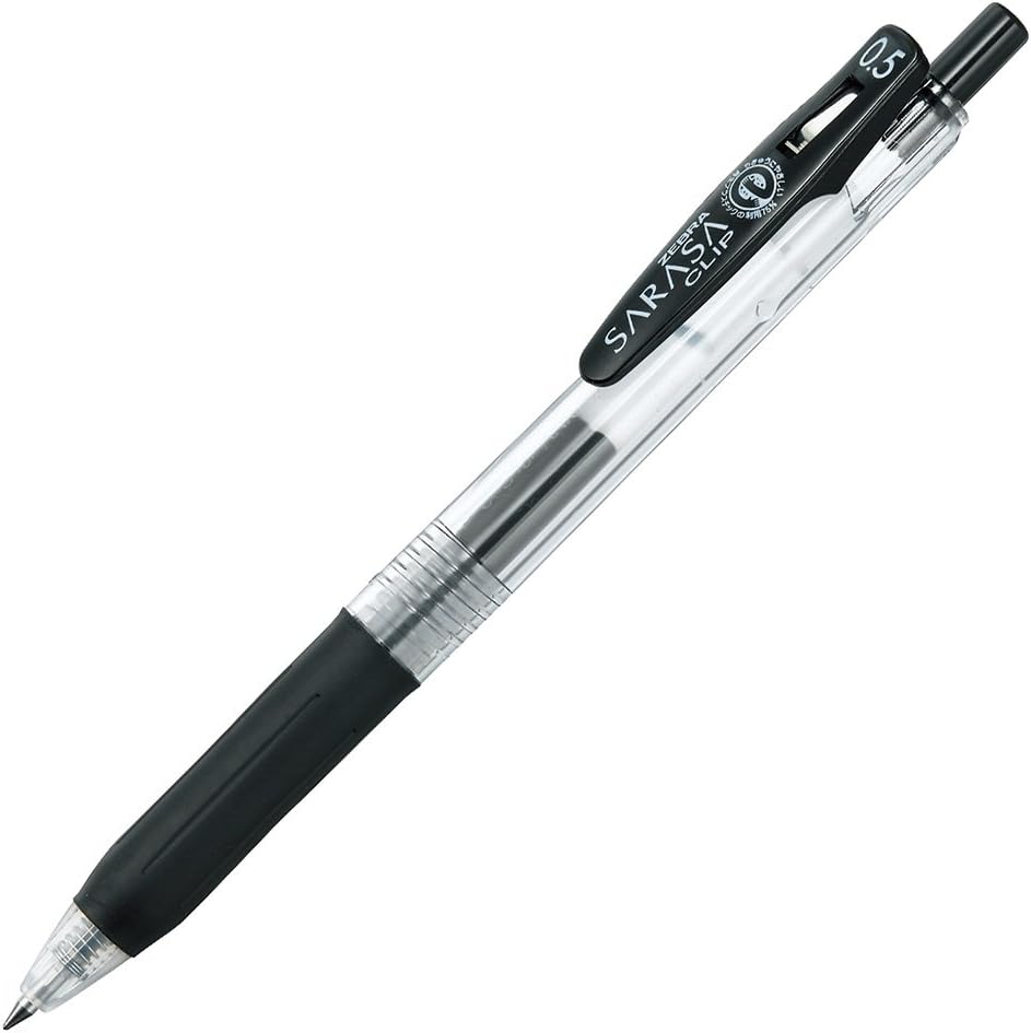 ZEBRA P-JJ15-5A Gel Ballpoint Pen, Sarasa Clip, 0.5, 5 Colors