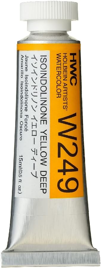 Holbein Artist Watercolor, 15ml Tube, Isoindolinone Yellow Deep (W249)