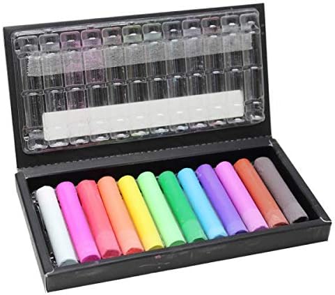 Kitpas 12-Color Art Chalk Set - Smooth, Vivid Chalk for Chalkboard, Sidewalk, & Watercolor Effects - Non-Toxic, Minimal Dust Sidewalk Chalk for Kids and Toddlers - 2-Pack Set