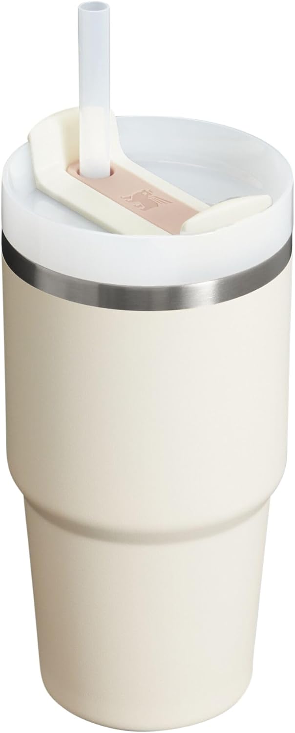Stanley Quencher H2.0 Tumbler with Straw 20 oz | Flowstate 3-Position Lid | Cup Holder Compatible for Travel | Insulated Stainless Steel Cup | BPA-Free | Cream 2.0