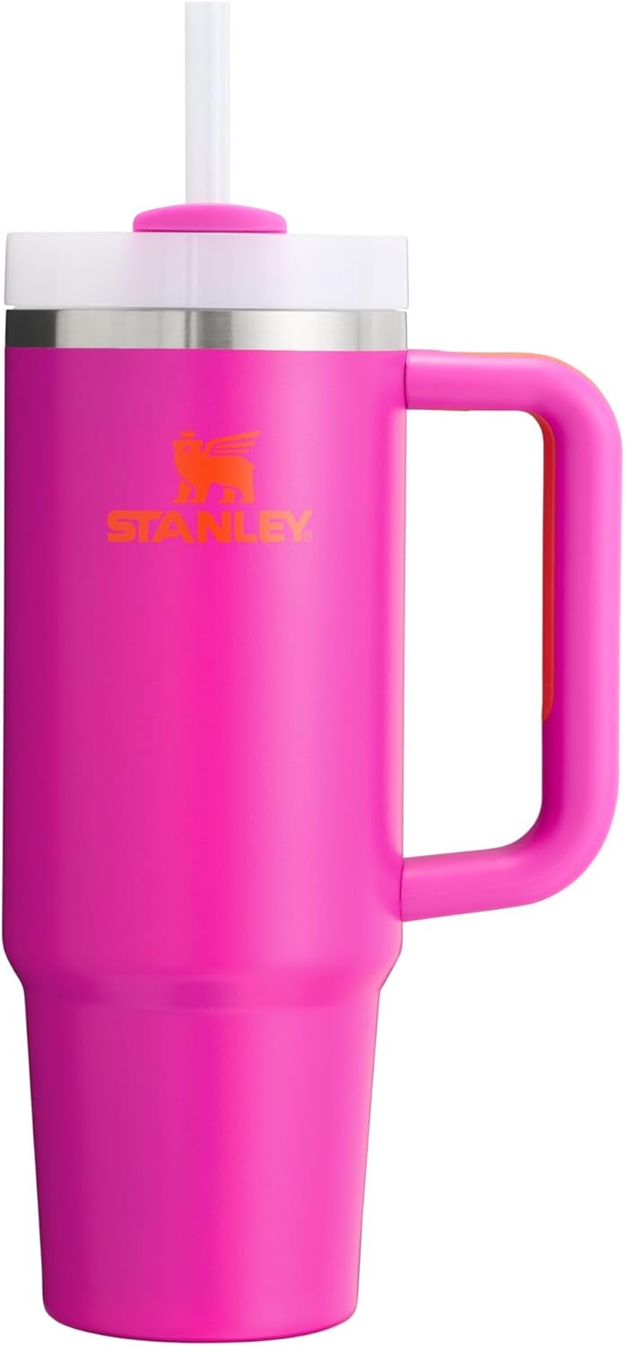 Stanley Quencher H2.0 Tumbler with Handle and Straw 30 oz | Flowstate 3-Position Lid | Cup Holder Compatible for Travel | Insulated Stainless Steel Cup | BPA-Free | Vivid Violet