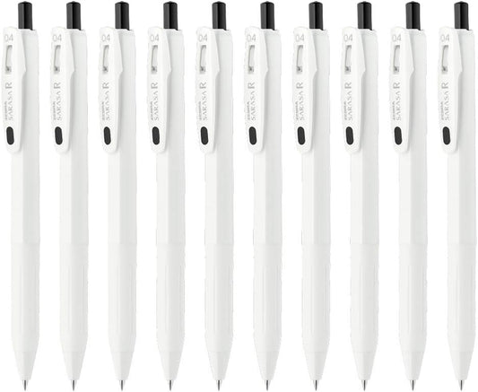 ZEBRA B-JJS29-R1-BK2 Gel Ballpoint Pen, Sarasa R, 0.4mm, Black, 10 Pens