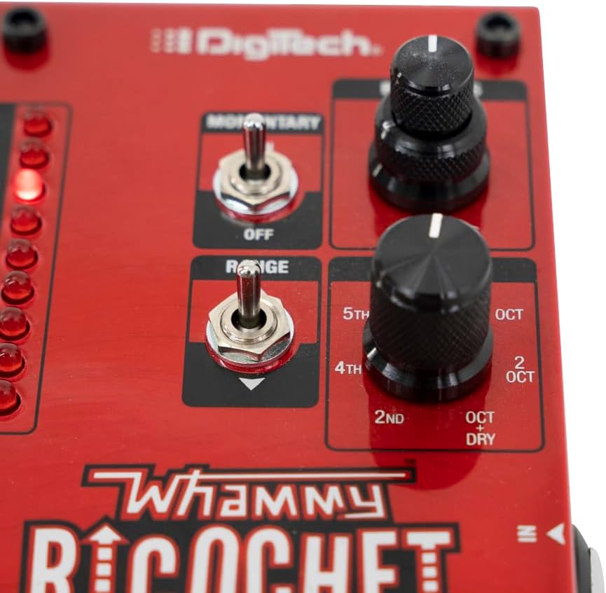 DigiTech Mini Pitch Acoustic Guitar Effect Pedal, Red (Whammy Ricochet)