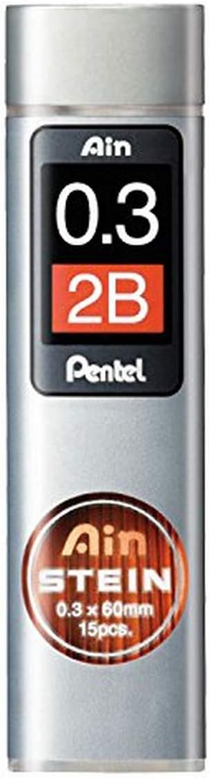Pentel 0.3 mm 2B Ain Stein Refill Leads (Pack of 12)