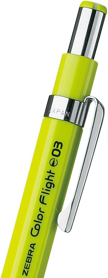 ZEBRA B-MAS53-W Mechanical Pencils, Color Flight 0.3, White, 10 Pieces