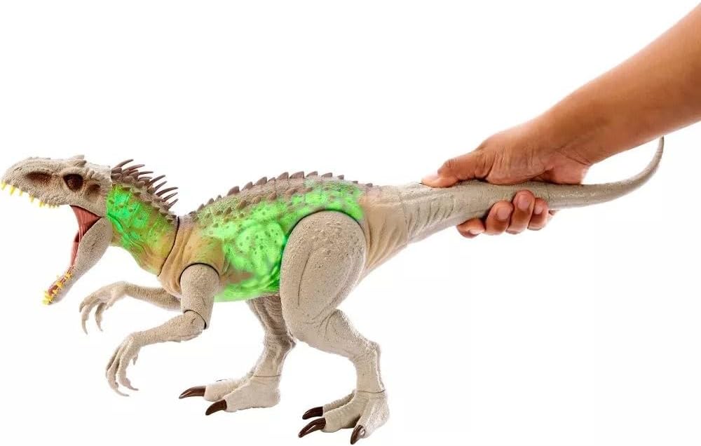 Jurassic World Indominus Rex Dinosaur Toy with Lights, Sounds, Chomp and Side to Side Neck Motion, Camouflage N Battle I-Rex, Digital Play