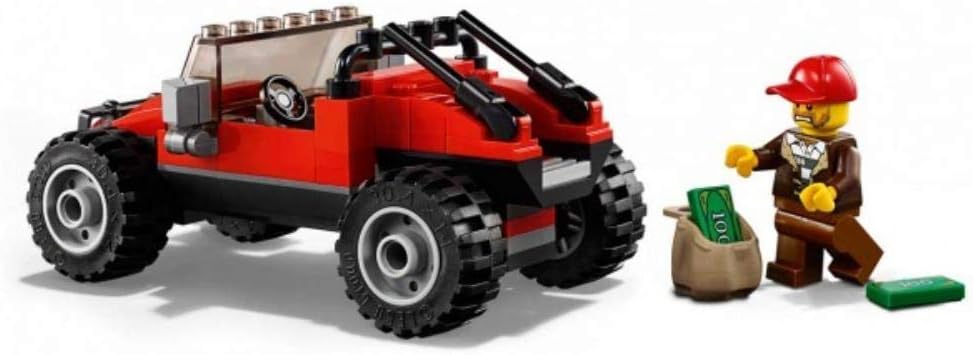 City Mountain Dirt Road Pursuit Police Building Set, Police 4x4 Toy Car & Buggy, Police Toys for Kids