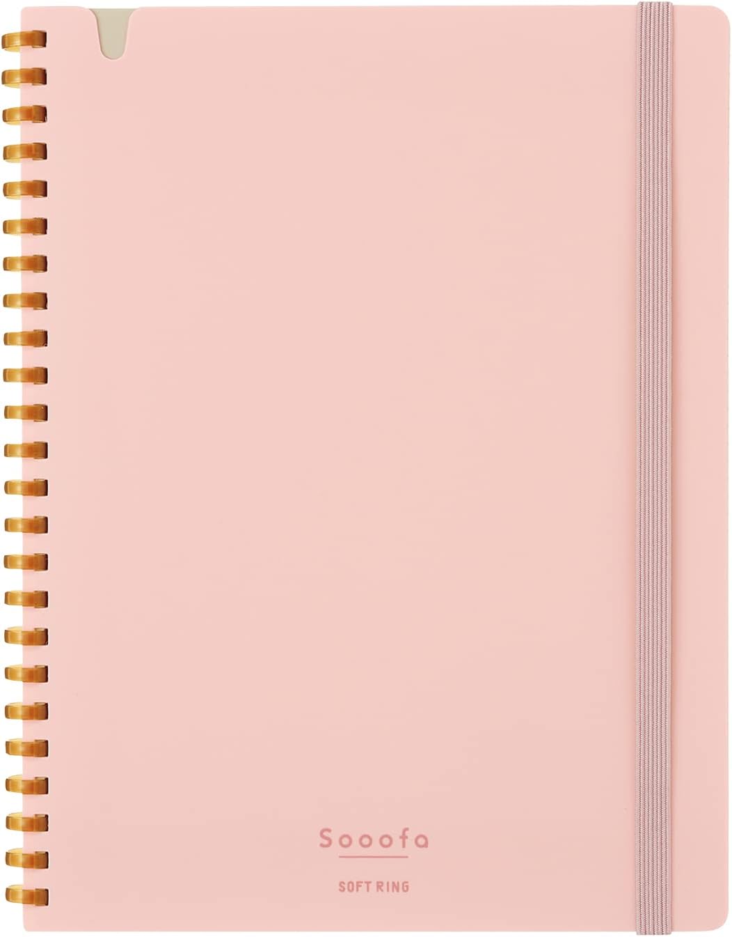 KOKUYO SV738S4-P Notebook, Soft Ring Notebook, Sooofa A5, Deformed, 0.2 inch (4 mm) Square, Peach,