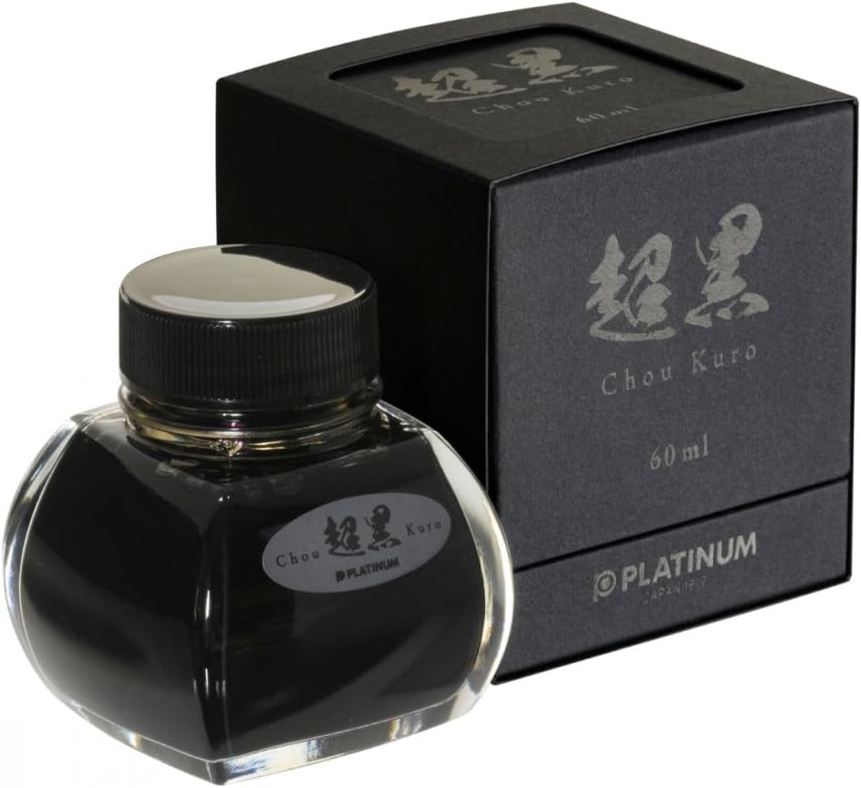 PLATINUM, Ink Bottle - Carbon Black CHOU Kuro (60mL).