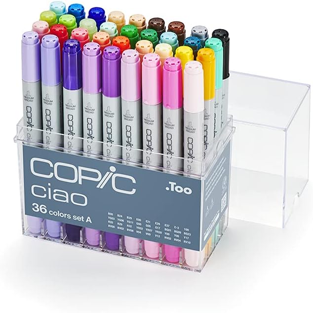 Copic I36A Ciao Markers Set A, 36-Piece