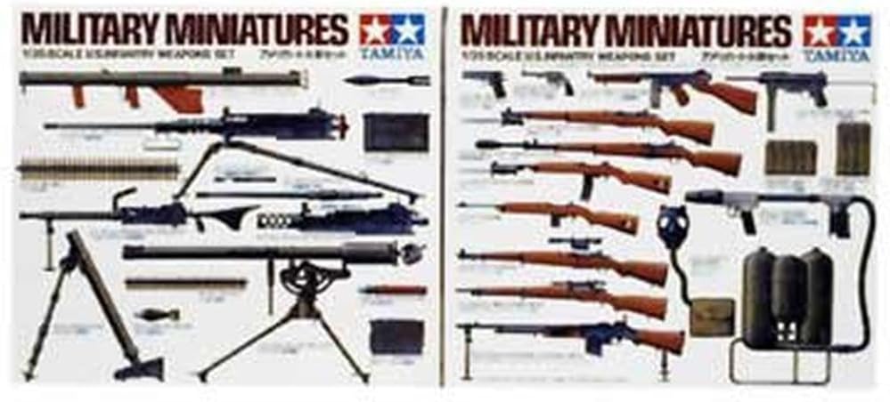 Tamiya 300035121-1:35 Diorama Set US Infantry Weapons