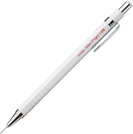 ZEBRA B-MAS53-W Mechanical Pencils, Color Flight 0.3, White, 10 Pieces