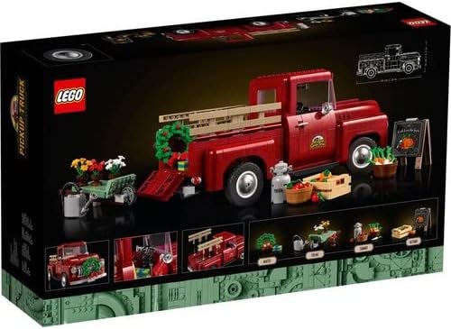 LEGO Icons Pickup Truck 10290 Building Kit for Adults; Build and Display an Authentic Vintage 1950