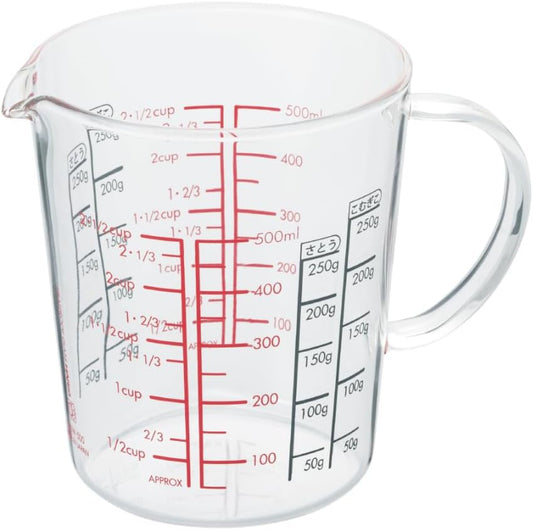 Hario Heatproof Glass Measuring Cup with Handle, 500ml
