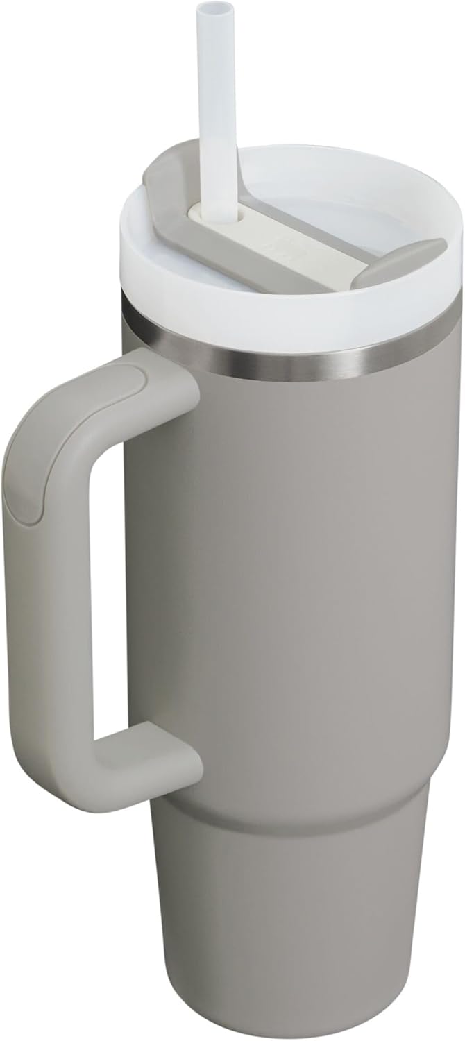 Stanley Quencher H2.0 Tumbler with Handle and Straw 30 oz | Flowstate 3-Position Lid | Cup Holder Compatible for Travel | Insulated Stainless Steel Cup | BPA-Free | Ash
