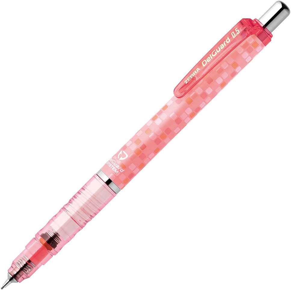 ZEBRA Mechanical Pencil DelGuard 0.5mm, Square Pink Body (P-MA85-SQP)