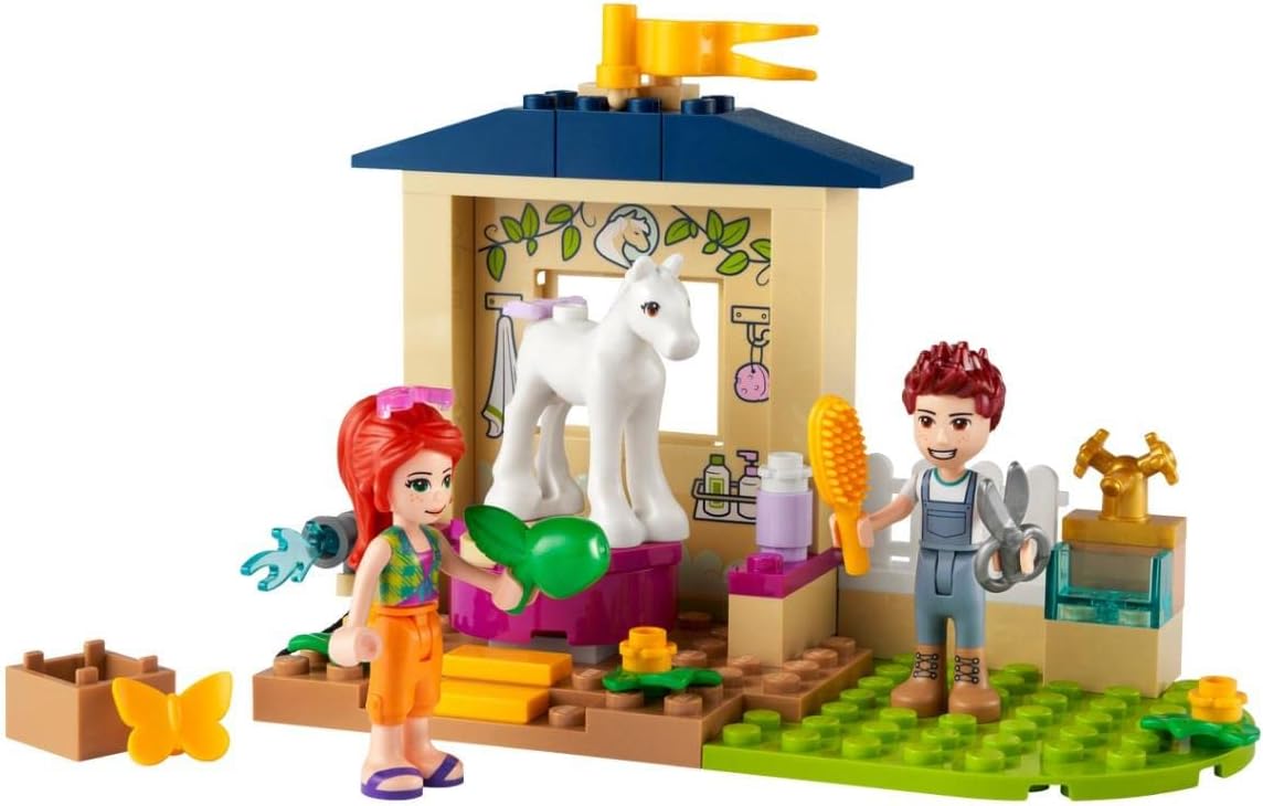 LEGO Friends Pony Caring For 41696 Toy Block Present Doll Pretend Play Animals Animals Girls 4 Years Old