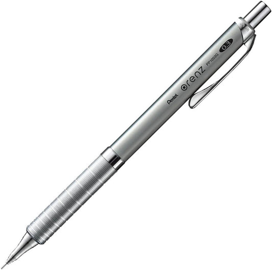 Pentel Mechanical Pencil, Orenz, with Metal Grip, 0.3mm, Silver (XPP1003G-Z)