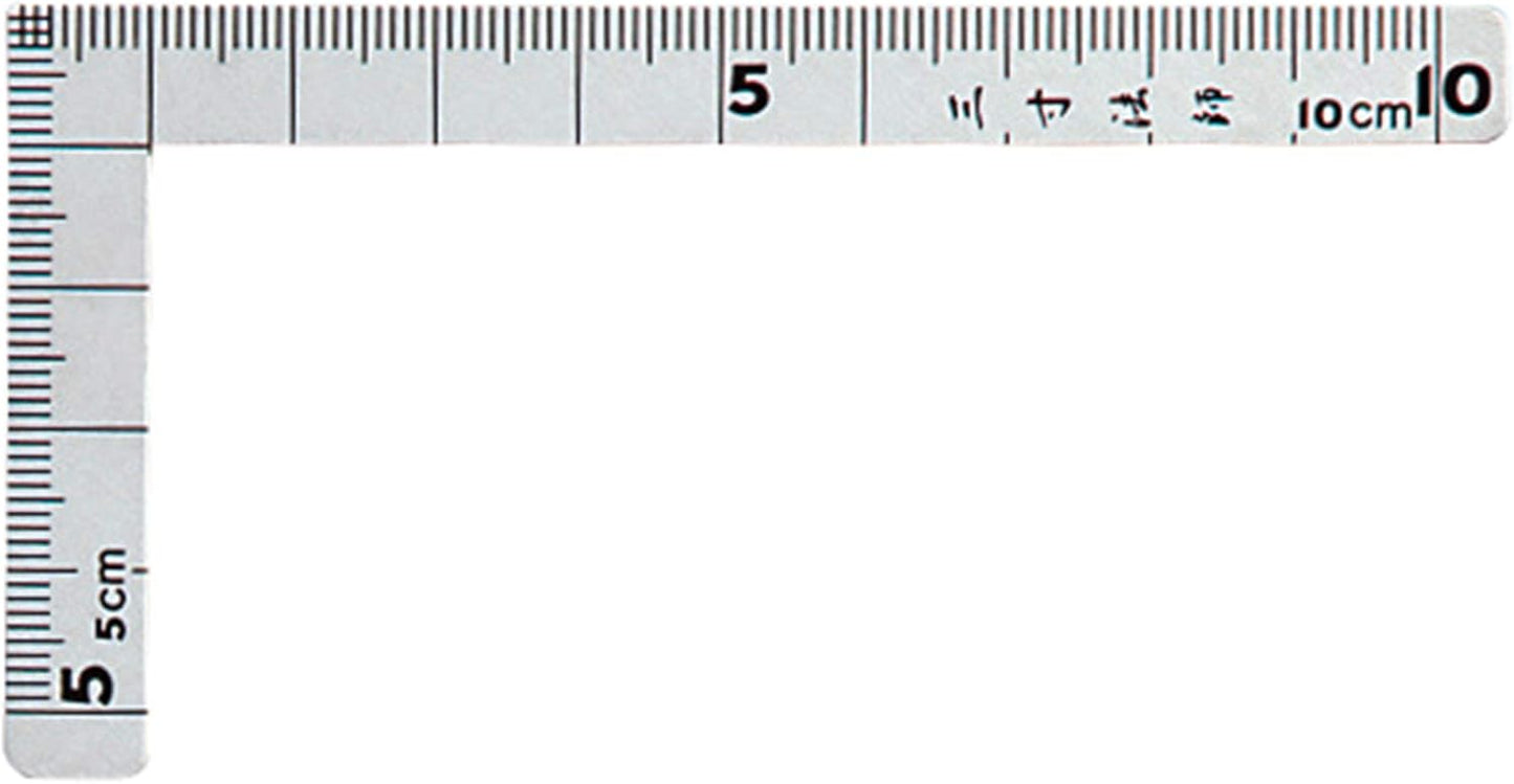 Shinwa Sokutei 12101 Curb Scale, Small, Three-Dimensional Stainless Steel, 3.9 x 2.0 inches (10 x 5 cm), Front and Back Equal