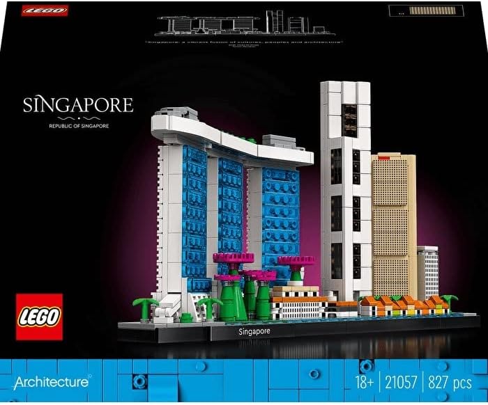 LEGO 21057 Architecture Singapore Model Building Set for Adults, Skyline Collection, Collectible Crafts Construction, Home Decor Gift Idea