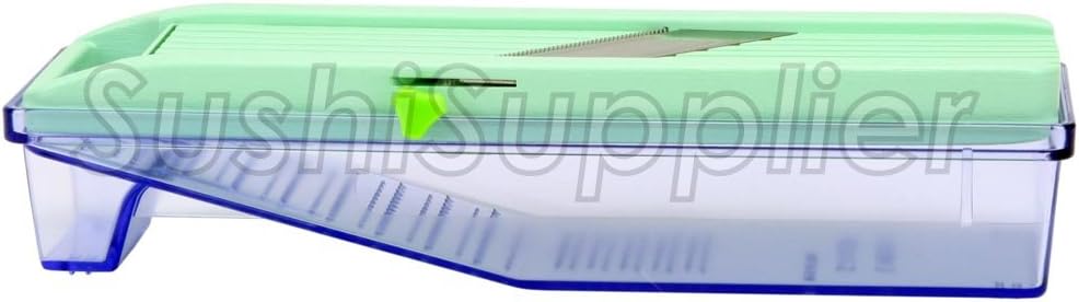 Benriner Mandoline Slicer with Collection Tray and 4 Blades, Japanese Stainless Steel, BPA Free