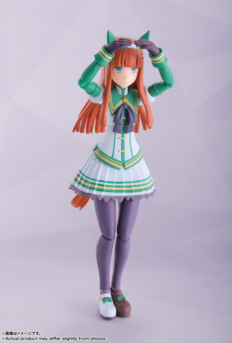 BANDAI Spirits S.H. Figuarts Uma Musume Pretty Derby Silence Suzuka, Approx. 5.3 inches (134 mm), ABS & PVC, Pre-Painted Action Figure
