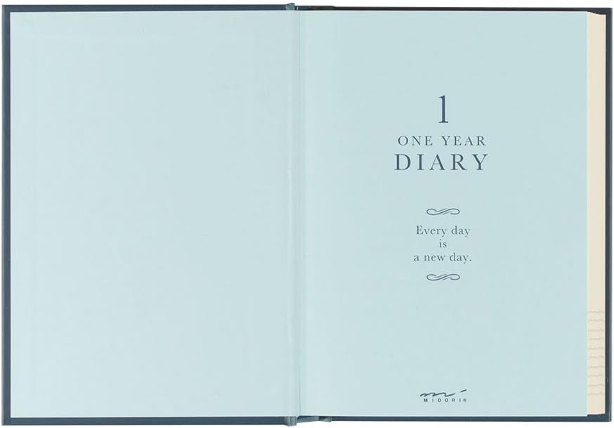 DESIGNPHIL Midori 12844006 Diary, 1 Page Per Day Western Style