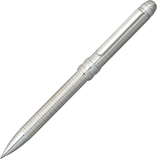 PLATINUM Nian brush stay ring silver 3 features sharp writing ballpoint pen + black + red plaid MWB10000SA # 4 (japan import)