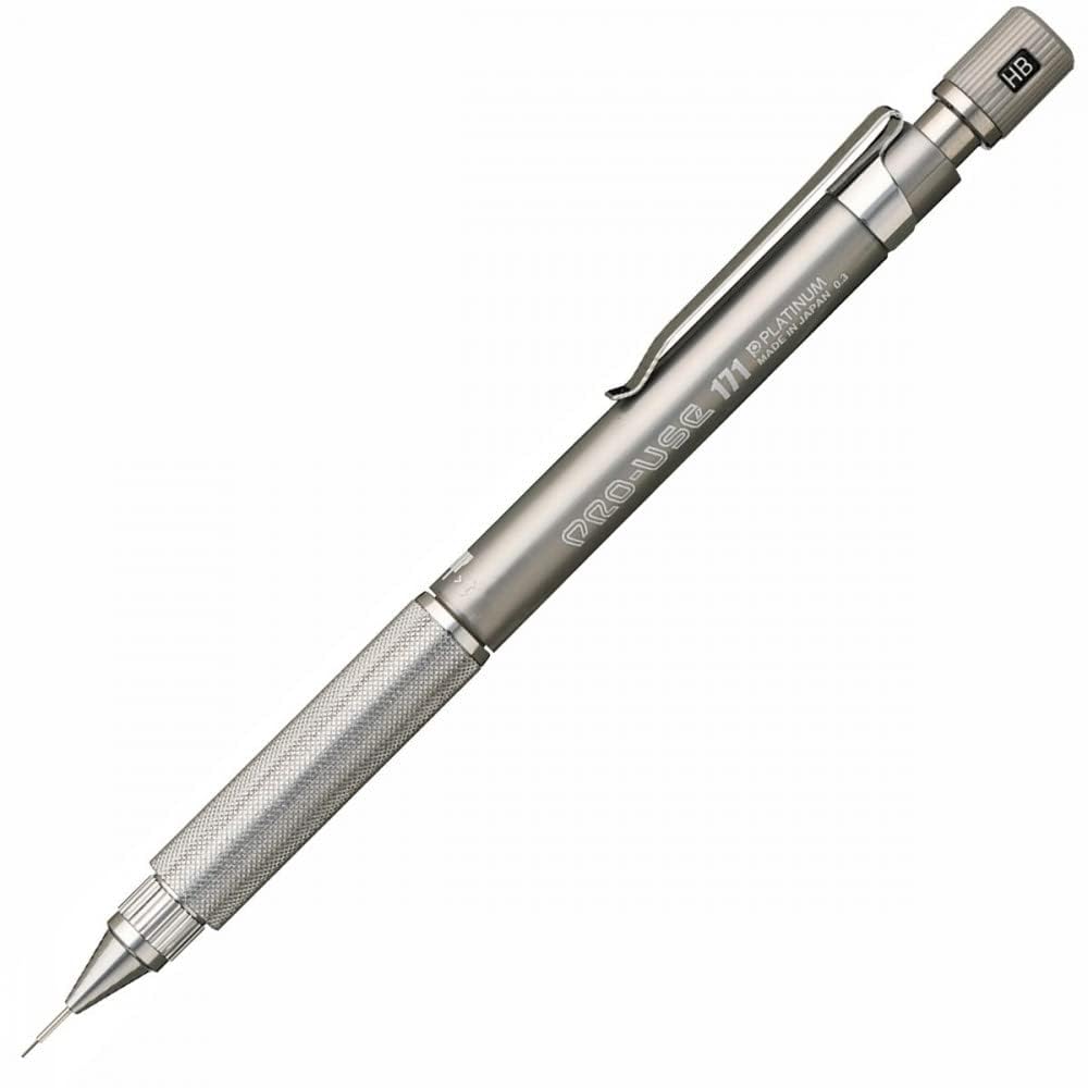 Platinum MSDA-1500A#9-P Professional Use 171 Fountain Pen, 0.3 mm, Silver, Case Included