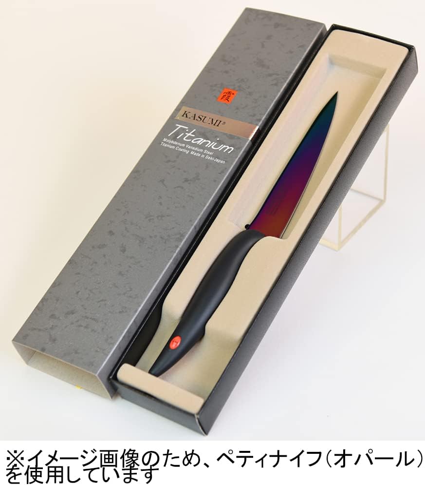Kasumi Titanium Coated KTB4 4 3/4 Inch Utility Knife Kitcen Cutlery, 4 3/4", Multicolor