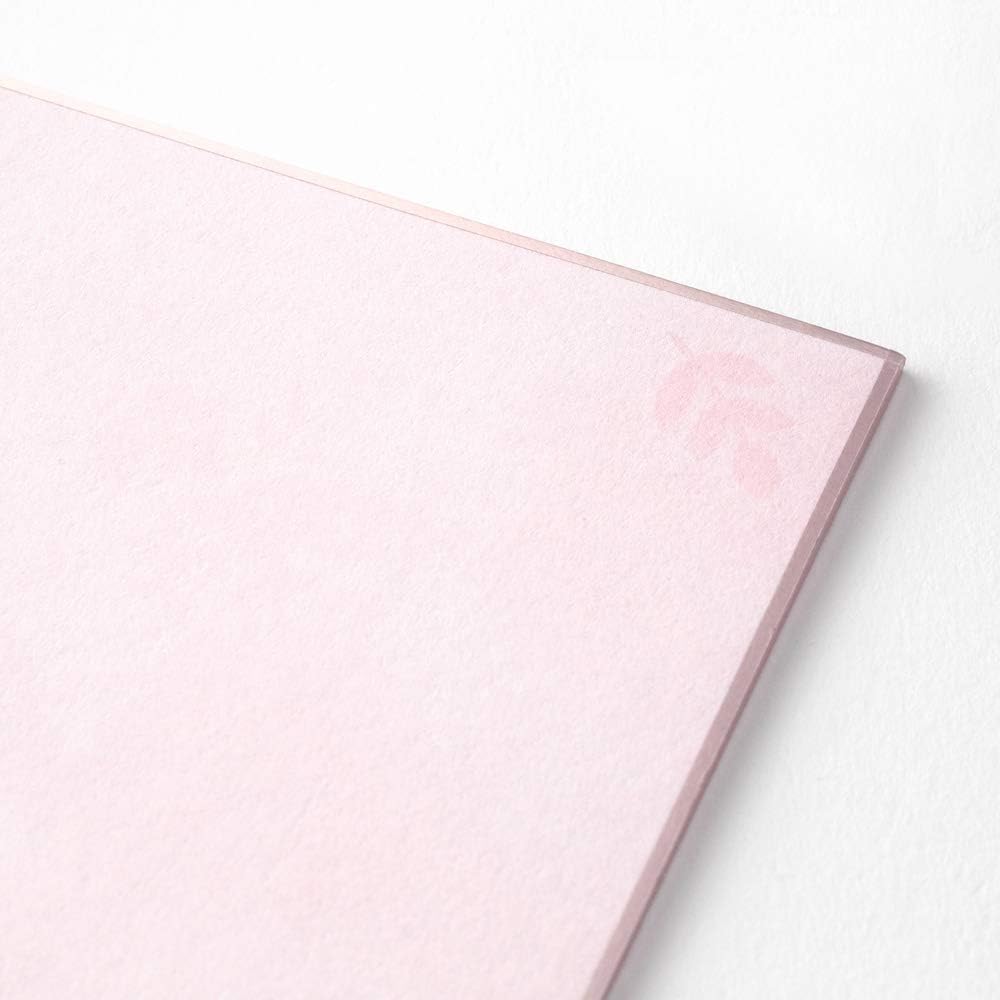 Midori 33244006 Colored Paper with Stickers, Floral Pattern