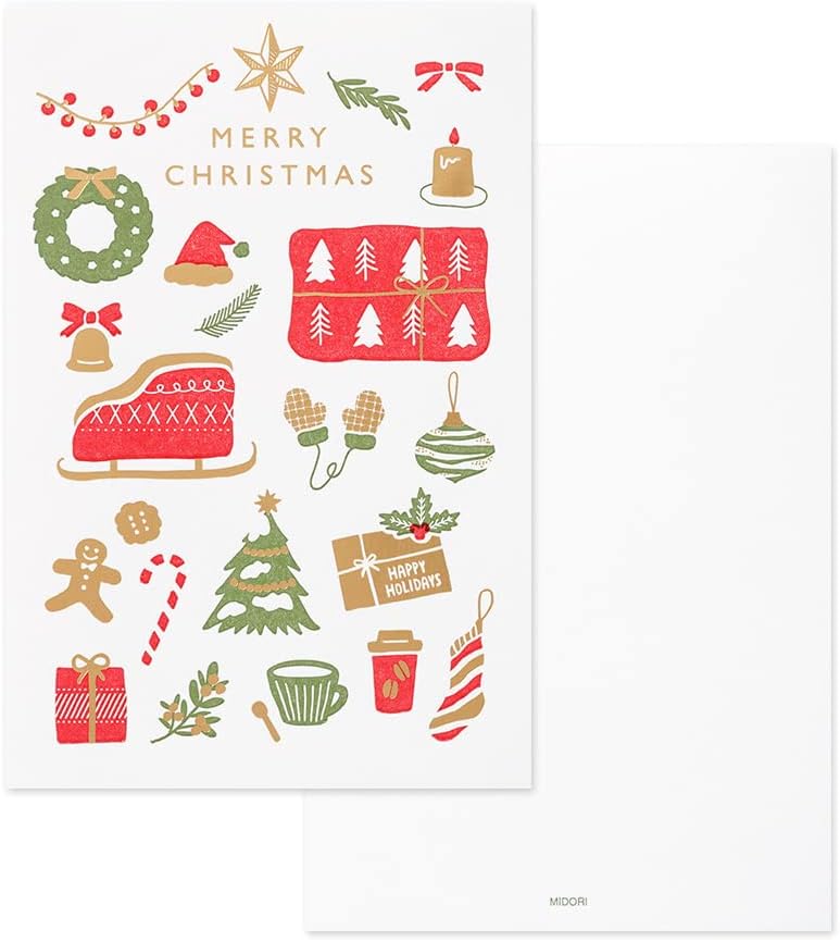 Midori 91209846 Christmas Card, Laser Cut, Gift Pattern (House pattern)