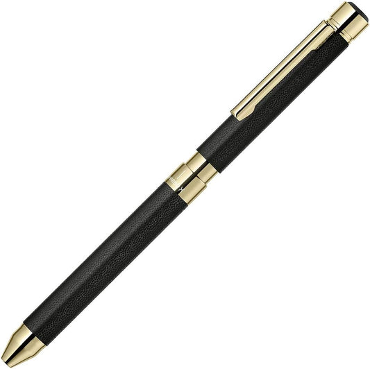 ZEBRA SB36-LBK Sharbo X SL6 Multi-Functional Pen, Leather, Black