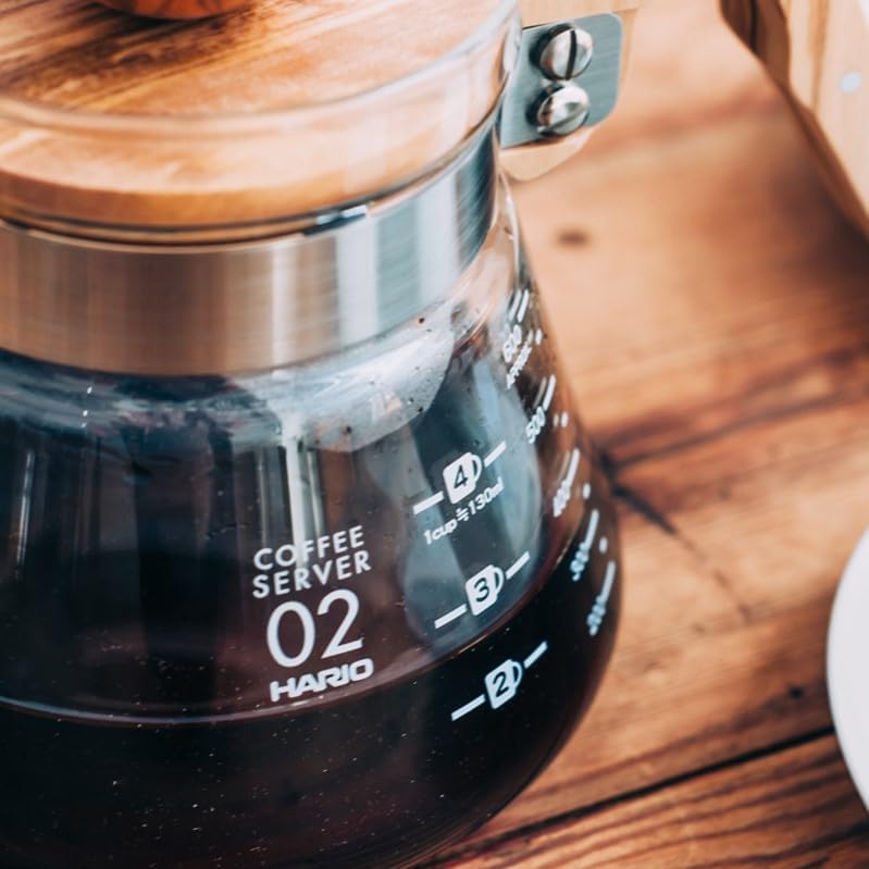 Hario V60 Olive Wood Coffee Server, 600ml