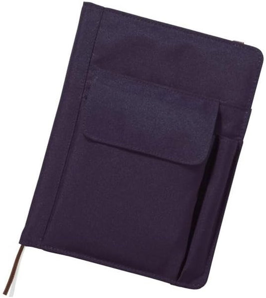 LIHIT LAB. Refillable Notebook with Cover, 7.2 x 9.6 x 1.5 inches, Navy (N-1647-11)