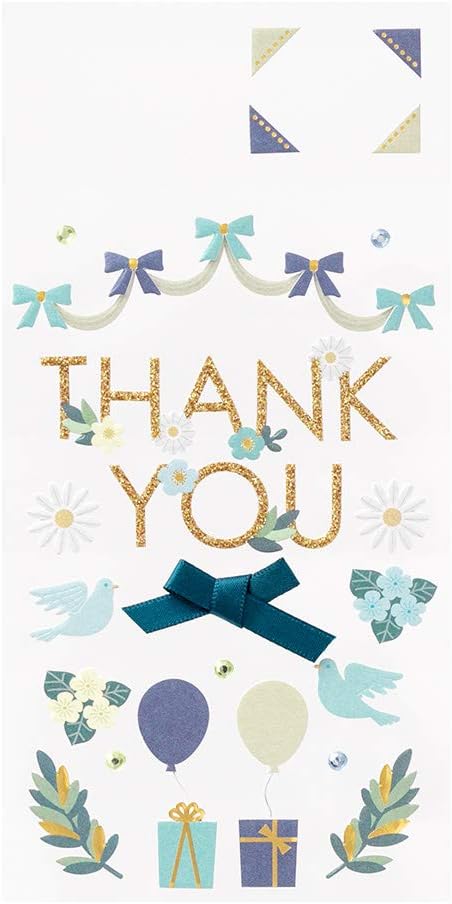 Midori Sticker PCM 2516 Thank You Ribbon Pattern