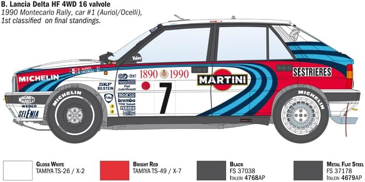 Italeri Lancia Delta HF Integral 16v 1:12 Scale