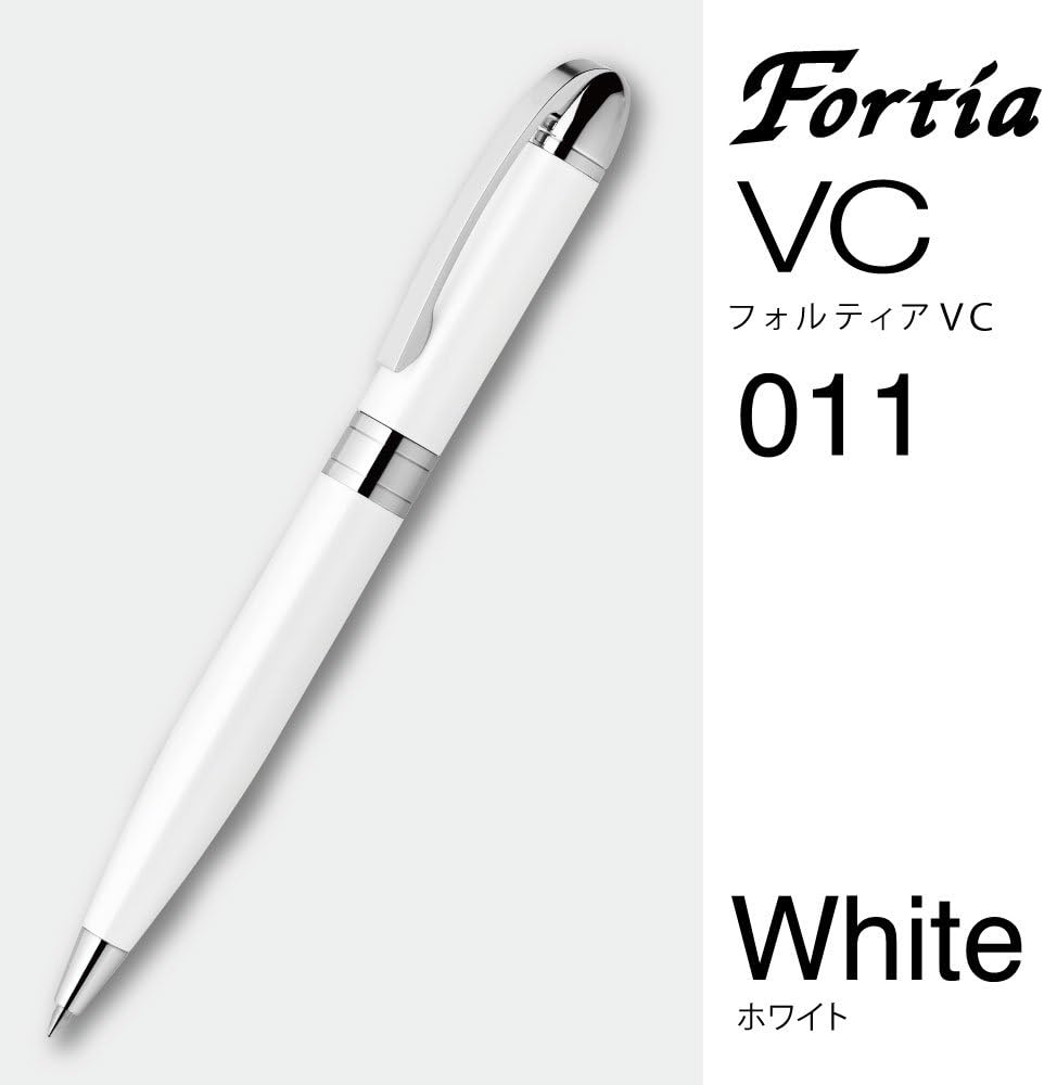 ZEBRA Oil Based Ink Ballpoint Pen, Fortia VC, Black Ink, White Body - BA93-W
