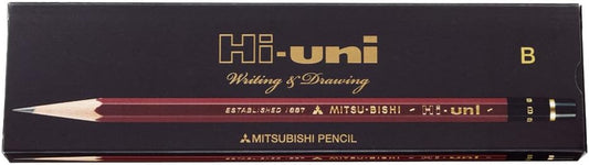 Mitsubishi Pencil HUKB High Uni K B, 1 Dozen Paper Box