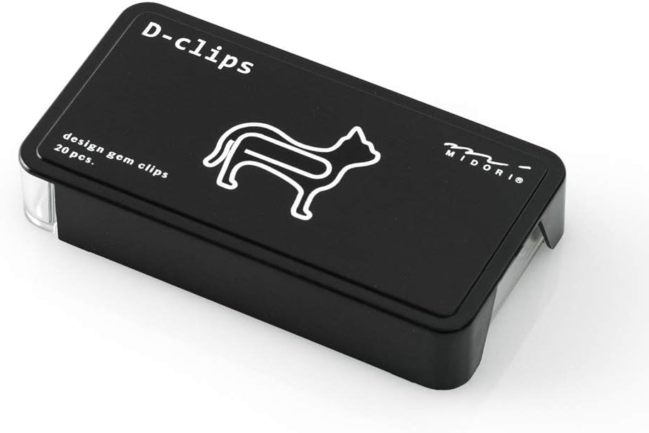 Midori D-clips Cat Paper Clips (Pack of 20) 43387-006