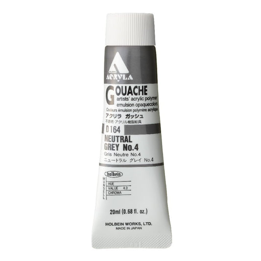 Holbein Acryla Gouache Neutral Gray No.4 (A) 20ml