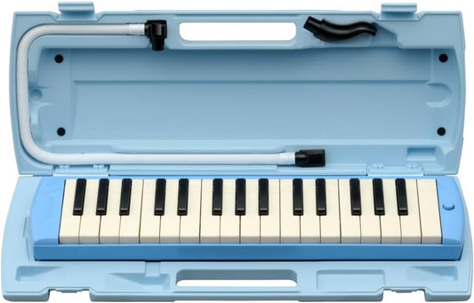 Yamaha Pianica Keyboard Harmonica, 32 Keys, Blue, P-32E, For Children's Convenience, Comes with Plastic Hard Case with Matching Color 1) Blue