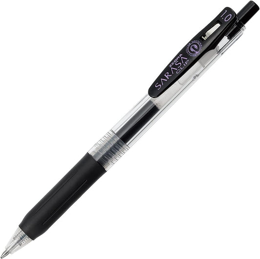 ZEBRA Sarasa Push Clip Gel Ink Pen - 1.0 mm - Black