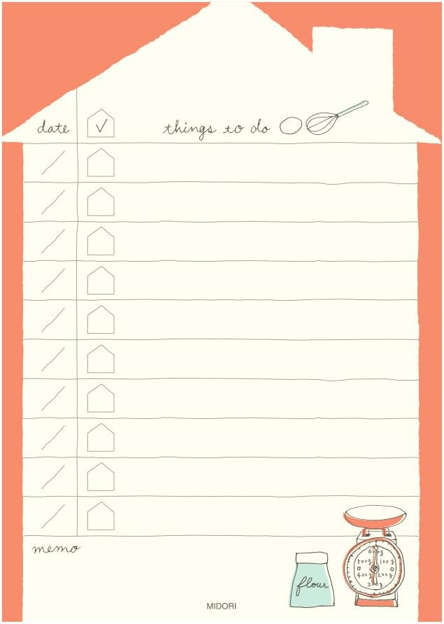 DESIGNPHIL Midori 91802107 x 10 Notepad, To-Do List, Miscellaneous Goods, 10 Pack