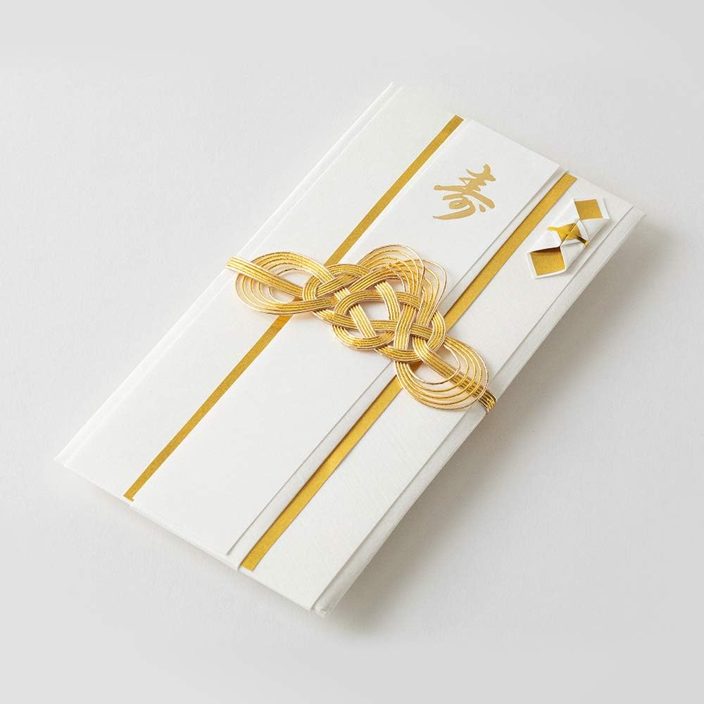 Midori 25494006 Congratulatory Bag, Gold Seal 494, Wedding Gift, Foldable, Fine Folding, Gold